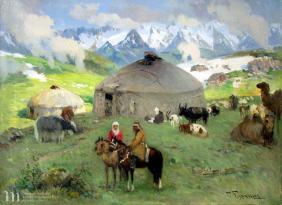 Музеи Алтая: Андрей Никулин «Голубой Алтай (Алтайские белки)» (1908-1910)