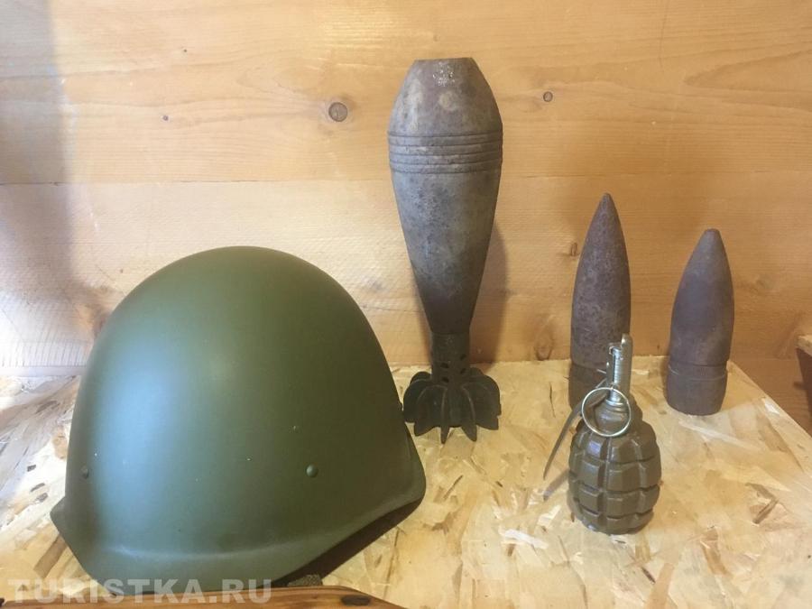 Минометная мина, бронебойные снаряды, граната ф1 периода ВОВ.