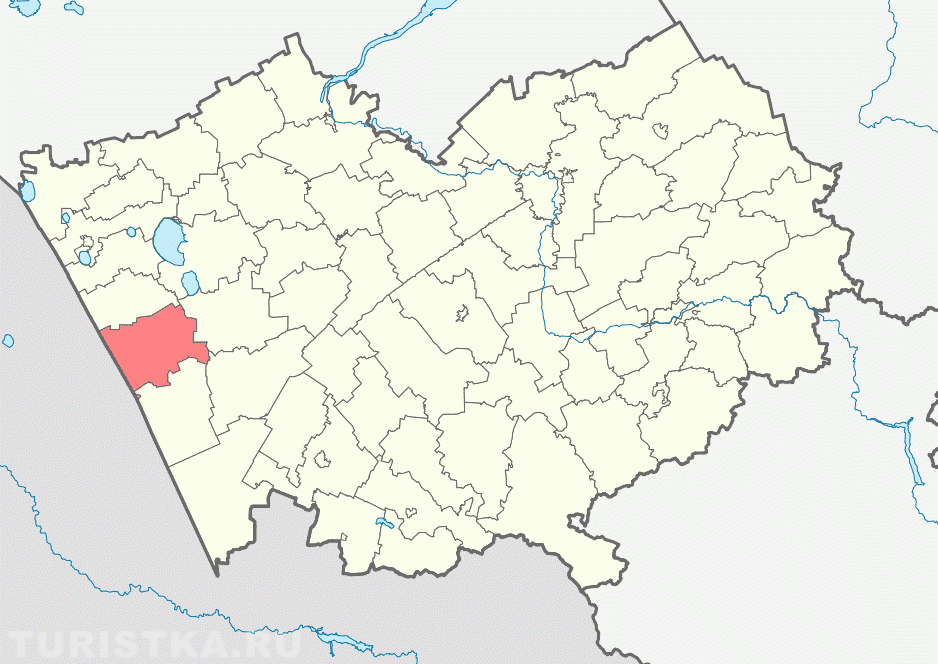 Ключевский район на карте Алтая