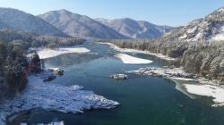 Зимний тур Горный Алтай : Река Катунь