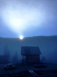 Туманное утро : Горный Алтай