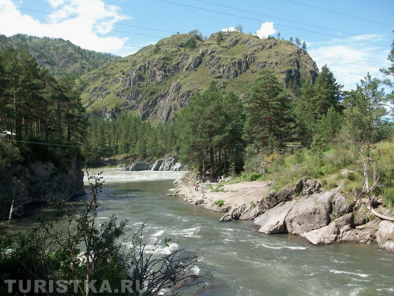 Слияние рек Катуни и Чемала