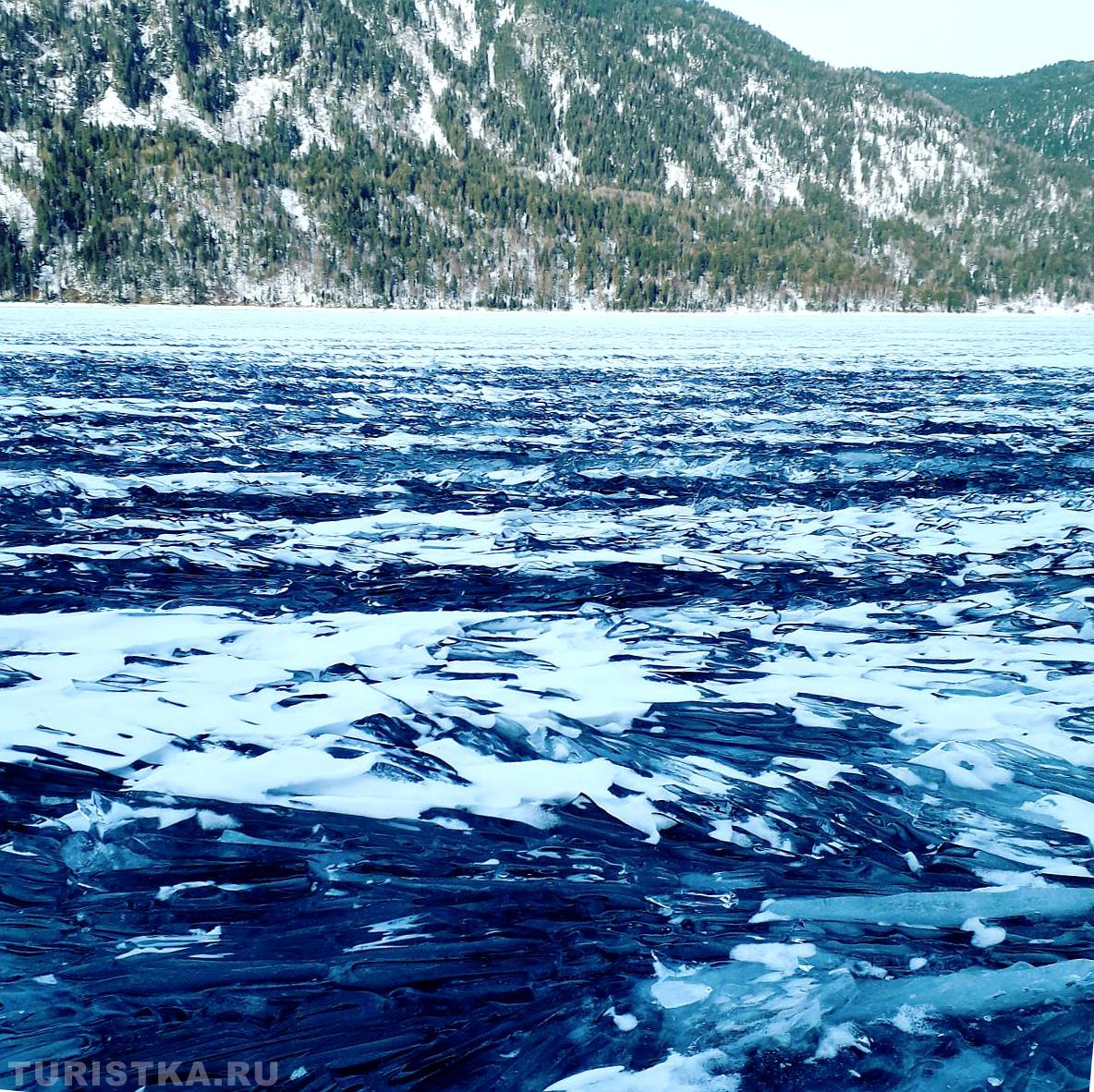 Лед на Телецком озере 