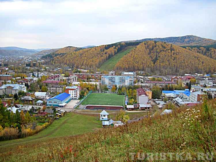 Вид на Комсомолку и стадион Динамо со склона Тугаи