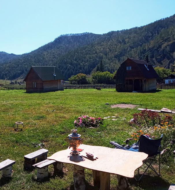 Общий вид усадьбы. Домики Зелёный и Двухэтажный