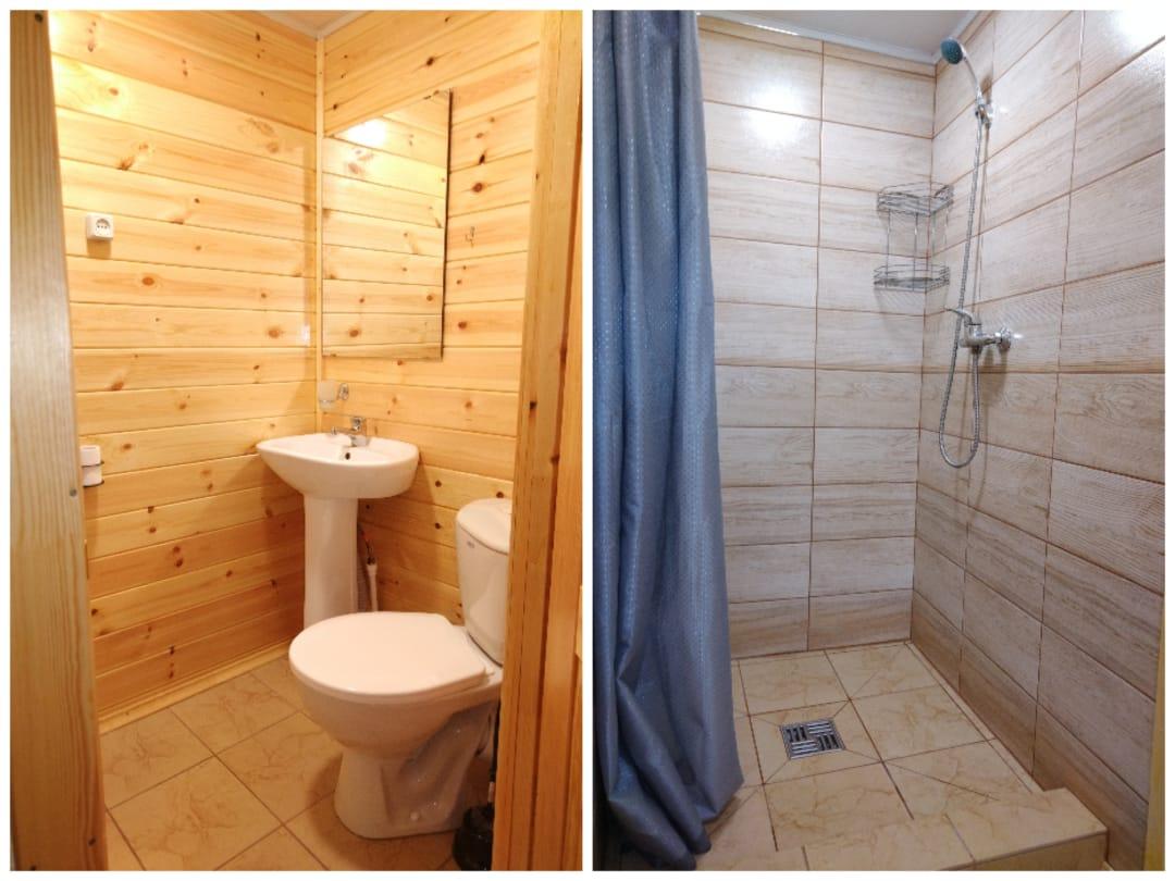 Санузел с душем в номере Стандарт