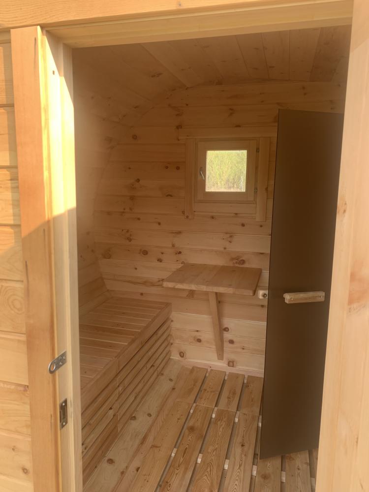 Кедровая новая банька на дровах.