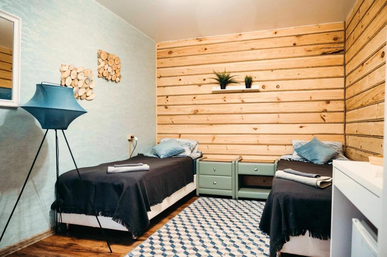 Стандарт с двумя 1-спальными кроватями, душем, WC