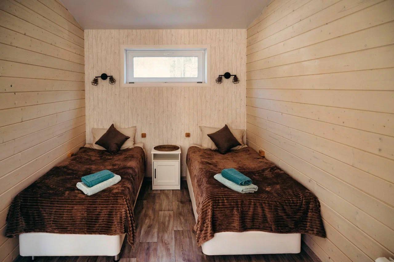 Стандарт с двумя 1-спальными кроватями, душем, WC