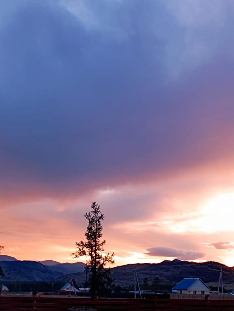 Вид на Северо-Чуйский хребет из комнаты