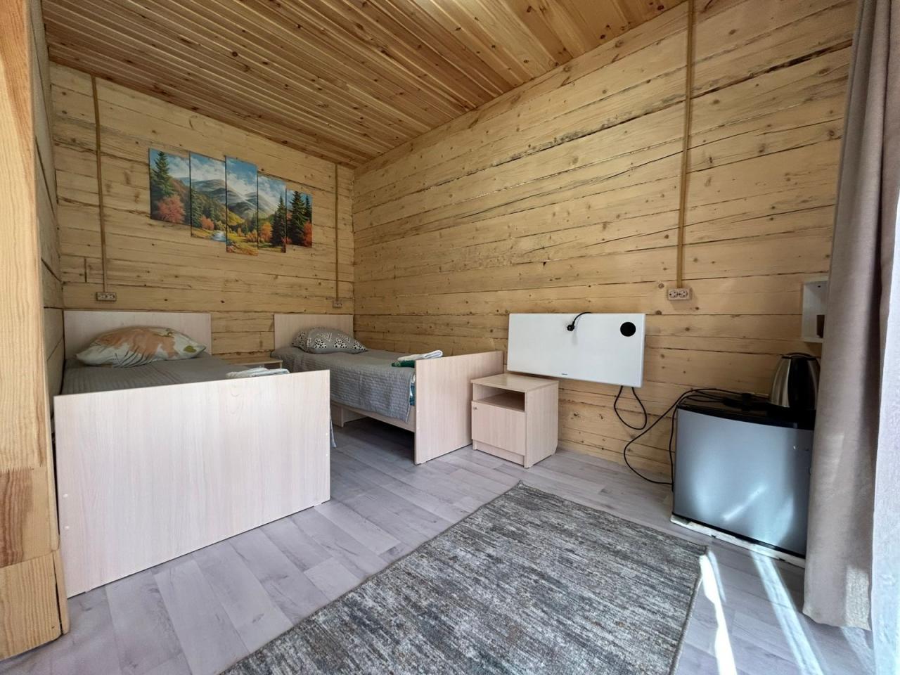 2х местный домик, с двумя раздельными кроватями!