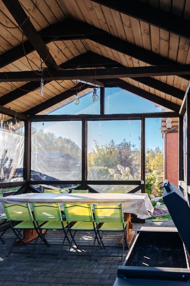 Беседка с мангальной зоной