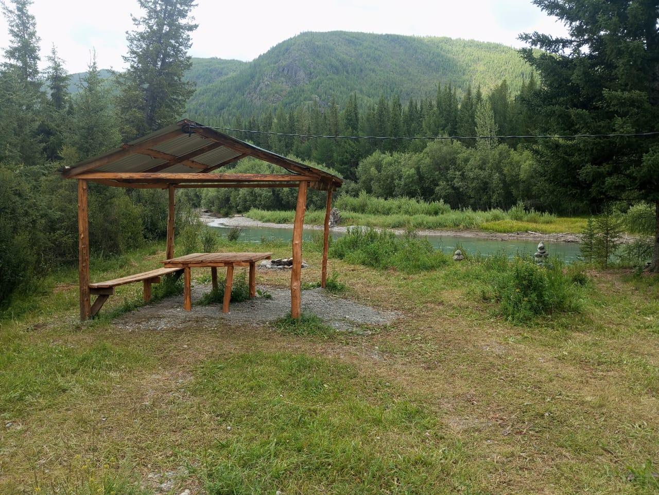Кемпинг "Первый кордон" на Алтае в Джазаторе отдых у реки