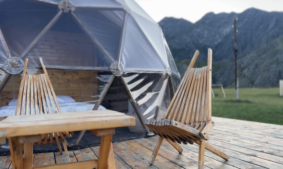 Купольный дом на Алтае в селе Инегень на турбазе "Олимп"