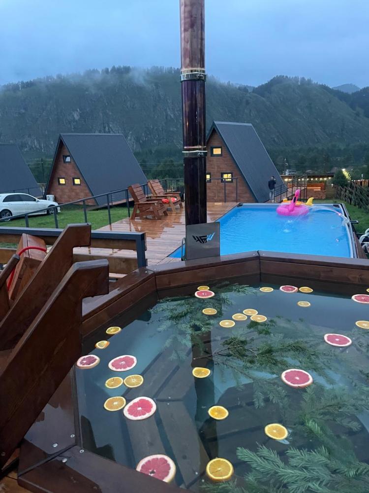 Сибирский банный чан на Алтае 