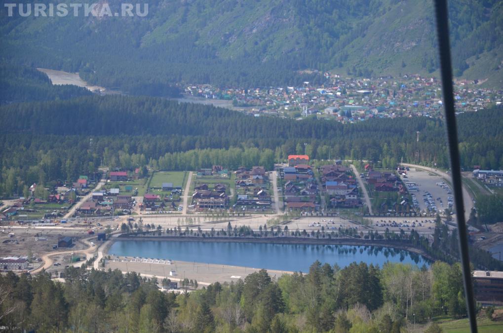 Искусственный водоем на курорте Манжерок 