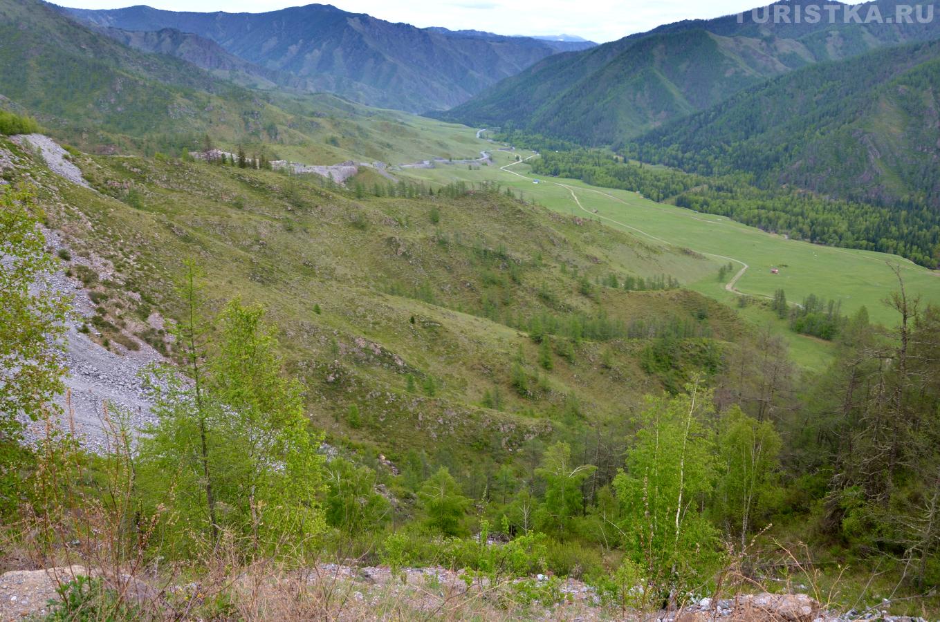 Вид на тракт в сторону с. Купчегень