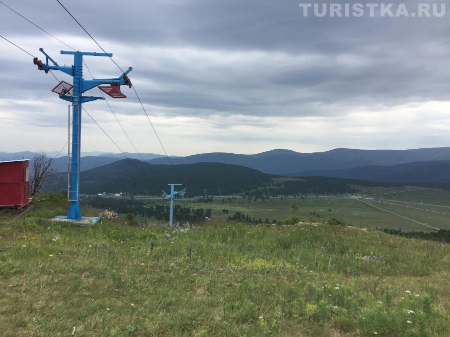 Верхняя станция подъемника на горе Тияхта 