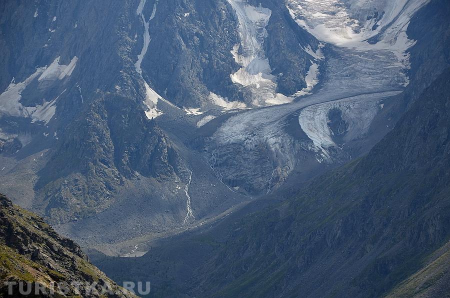 Вид с пирамиды на ледник Зелинского