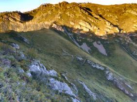 Тропинка для подъема на гору Шаманка по южному склону