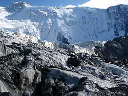 Горный Алтай : Ледник Аккем : Аккемская стена, ледопад