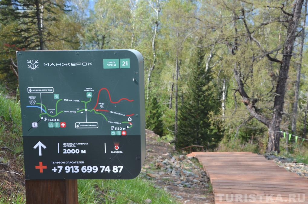 Протяженность Тропы Легенд - 2 км