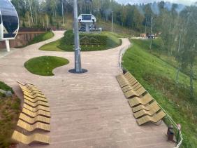 На верхней станции подъемника Чуйский тракт