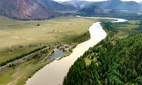 Горный Алтай : Что посмотреть в Акташе : Акташская ГЭС : Река Чуя и ГЭС