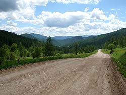 Горный Алтай : Велопоход «Два Алтая» : Дорога с перевала Кукуя