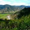Вид со смотровой площадки на первую петлю перевала Чике-Таман